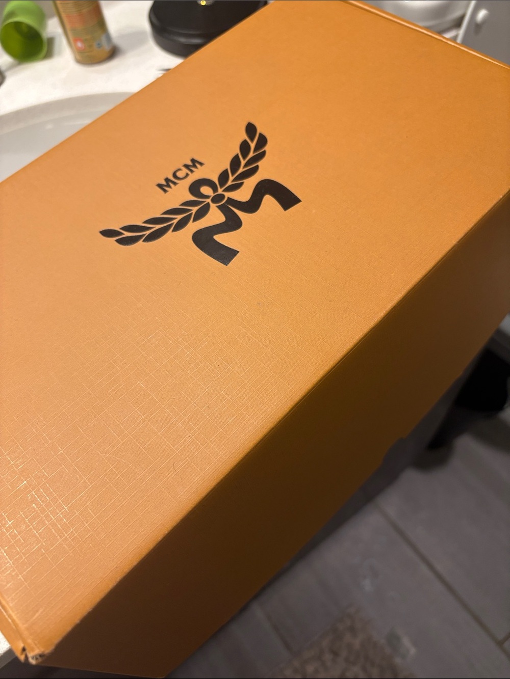 MCM Unisex Orange Logo Double-Buckle Slide Sandals - Picture 6 of 6